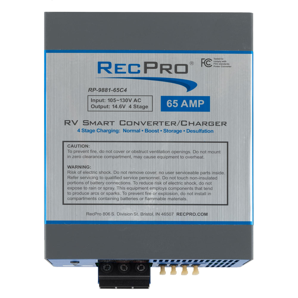 RecPro RV Converter 65 Amp lithium compatibility for modern RVs