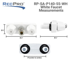 RecPro RV exterior faucet with durable metal body for reliable use outdoors