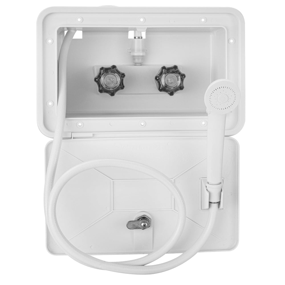 RecPro exterior shower kit with a 51-inch hose for flexible reach.