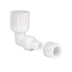 RecPro 90-degree elbow fits neatly to route RV lines without tools.