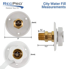 RecPro inlet with check valve protects against backflow during fills
