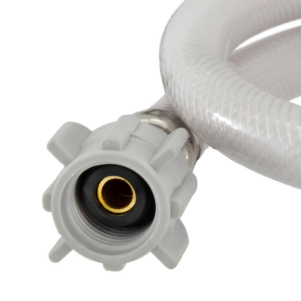 RecPro RV Water Hose ends with plastic hand nuts enabling tool-free installation