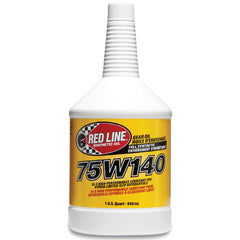 Red Line 57914 bottle front shows premium synthetic gear oil for heavy-duty performance.