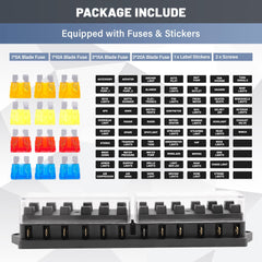 Red Wolf 12-Way fuse block suitable for marine installations.