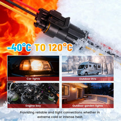 Red Wolf 16AWG 3-Pin waterproof male plug for quick mating
