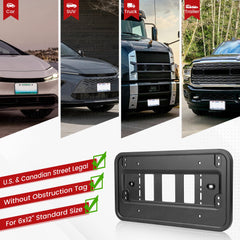 Red Wolf 2-in-1 tag holder provides a clear plate display with no obstruction.