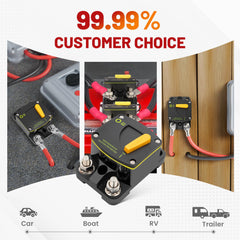 Red Wolf 250A circuit breaker suited for boat and road applications