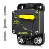 RED WOLF BS6060 60A front view highlights compact panel-mount design for marine setups.