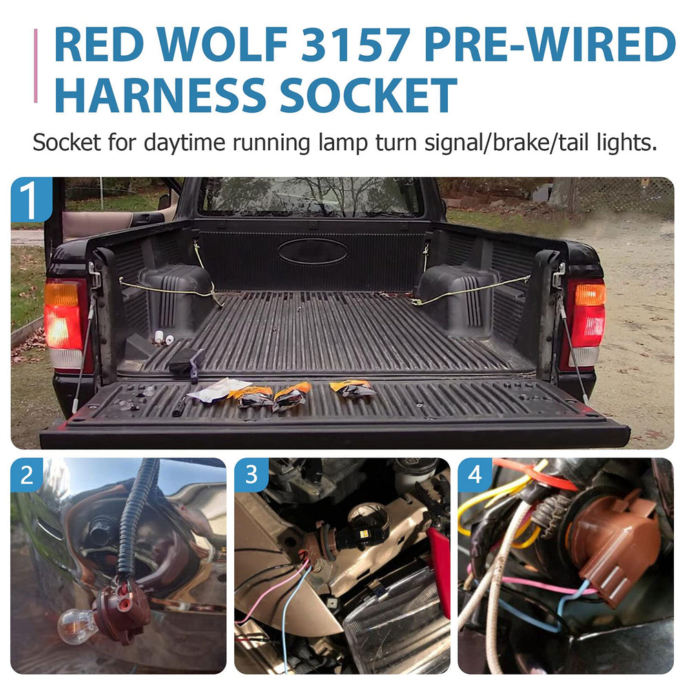 Red Wolf durable nylon socket-wiring resists heat for reliability
