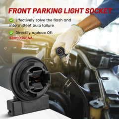 Red Wolf harness-connected socket showing easy installation and solid contact.