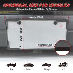 RED WOLF license frame with silent design reduces plate rattle on rough roads.