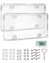 RED WOLF clear license plate protector front view guards against dirt while keeping plate readable