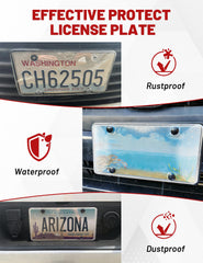RED WOLF universal-fit 6x12 protector on a standard US plate