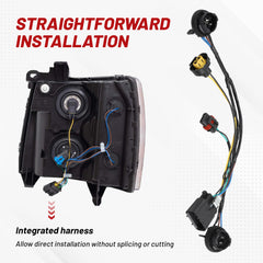 Red Wolf plug-and-play headlight adapter avoids extra wiring.