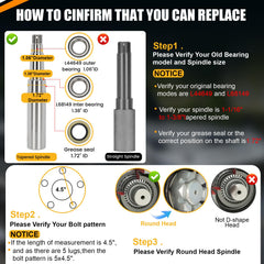 Redants hub kit 5-lug 4.5in preinstalled bearings demonstrates ready-to-use setup