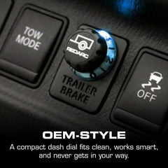 REDARC Tow-Pro Trail Kit compact dash integration in a Jeep cockpit.