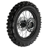 RedCap 14in rear wheel rim-tire assembly ready for off road installation