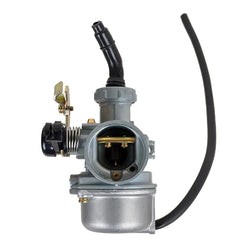 Filter-side 38mm port on RedCap PZ22 carburetor for easy access and maintenance.