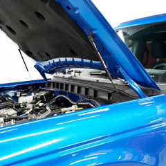 End-of-stroke dampening slows final hood travel for protection.