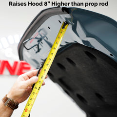 All-black Hood Maxlift Plus enhances Bronco aesthetics and function.