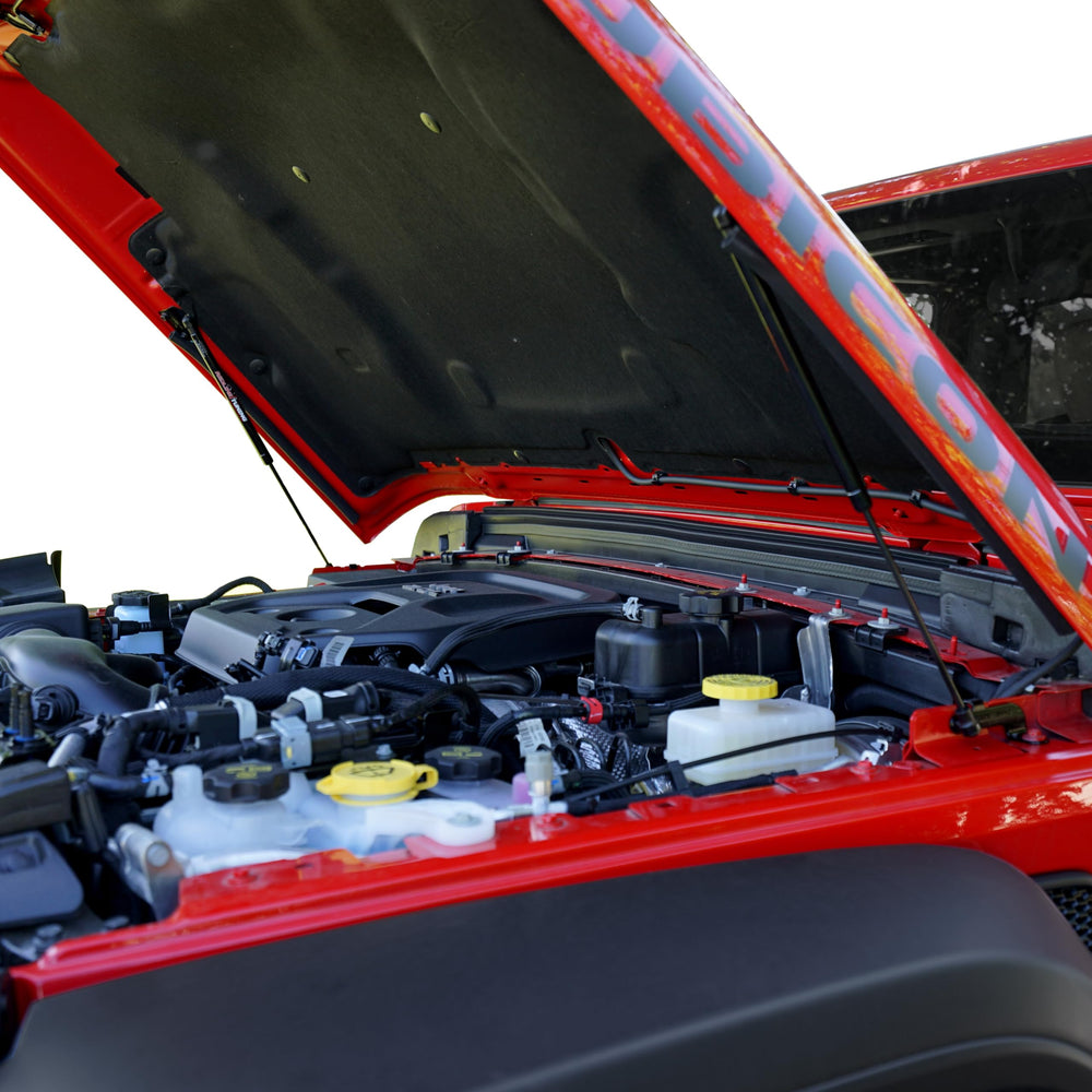 North American aluminum hood fitment shown for ease of upgrade.