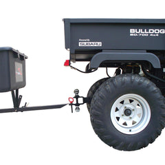 REDTEE dual-hitch system supports yard trailers and recovery use.