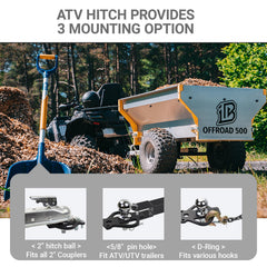 REDTEE ready-to-tow design for yard trailers and strap towing applications.
