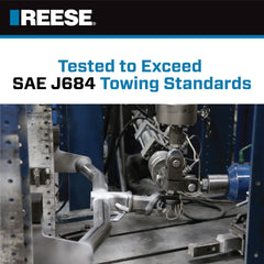 Reese black powder coat finish resists corrosion and wear