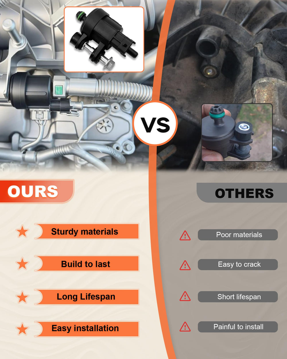 Reeauto evap purge valve replacement suitable for DIY installs
