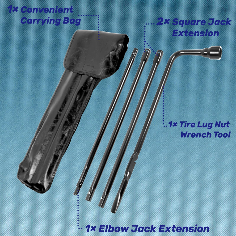 Reeauto lug wrench in use during tire replacement