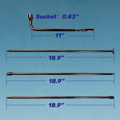 Reeauto wheel lug wrench enables fast loosening of lug nuts.