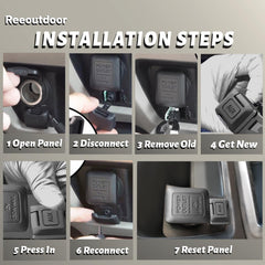 Reeoutdoor stereo adapter assembly laid out for DIY repair