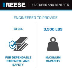 REESE Towpower 7020500 adapter connection from 1-1/4 to 2 inch