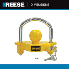 REESE Towpower lock bar closeup showing heavy duty construction and security