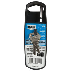 Reese Towpower lock features nickel-plated shank for strong corrosion resistant security