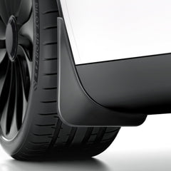 REEVAA Highland mud flap on Model 3 front-left protects paint from gravel