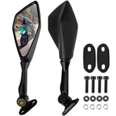 Refitial Ninja mirrors show 360 rotation for flexible riding angles
