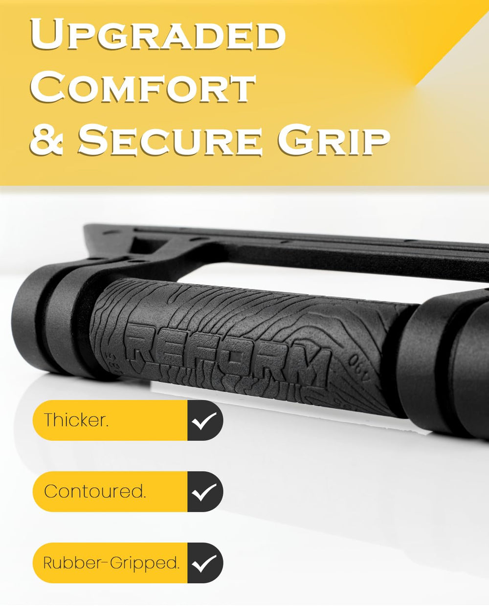 REFORM DESIGN Contour-line pattern grab handle adds stylish grip and control