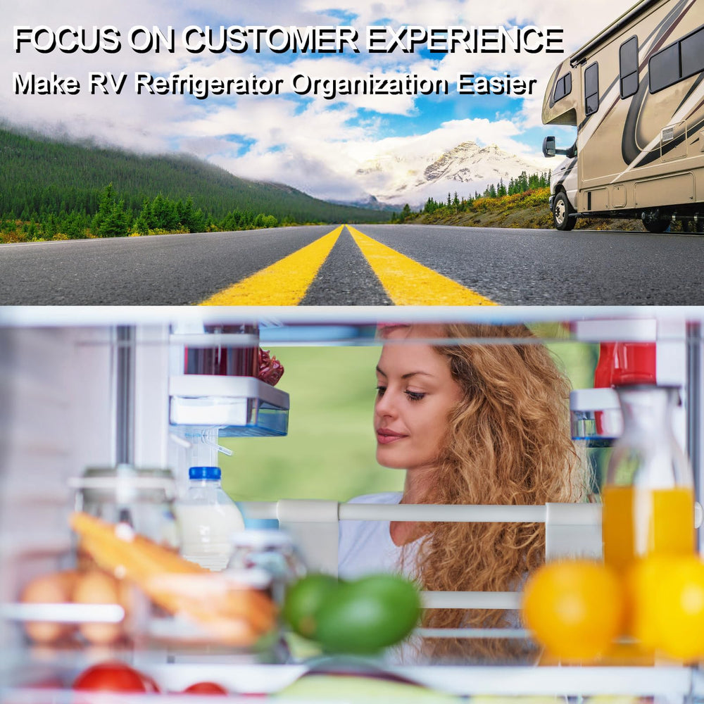 Reggory RV fridge bar extended to fit 15.8 to 27.6 inches.
