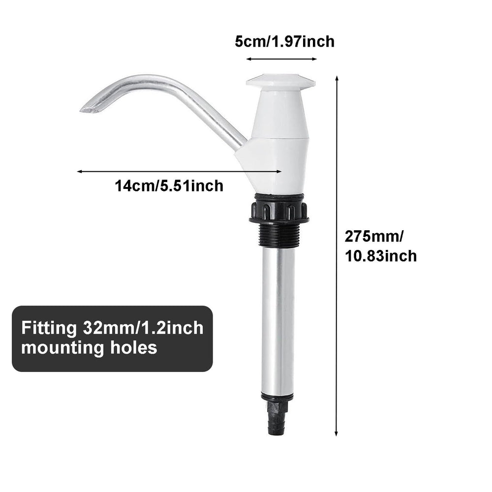 Reicyfang caravan sink hand pump installed in an RV demonstrates ready water access.