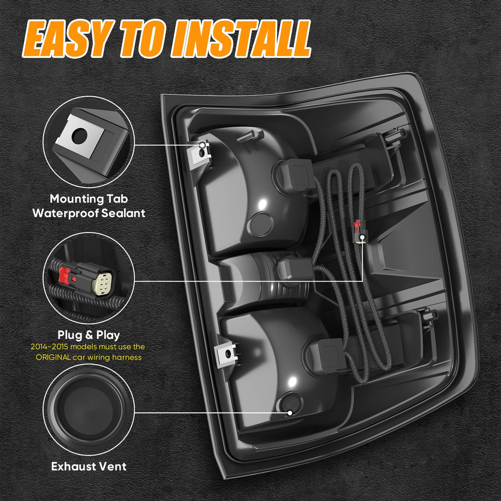Reilauto tail light with wiring harness included for a seamless fit