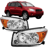 Reinko headlights assembly for Toyota RAV4 2006-2008 driver-side front view improves night visibility