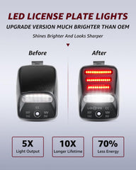 Reinko LED license plate light 6000K white glow for Toyota Tundra