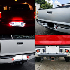Reinko license plate light featuring red OLED neon tube for Tacoma