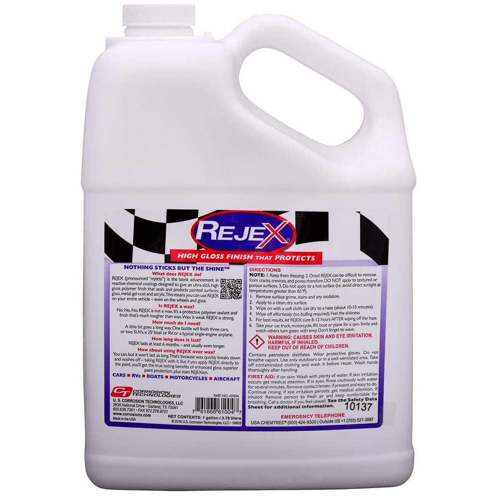 RejeX bottle pour shows easy, even application for a showroom gloss