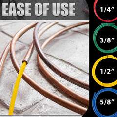 Relaxweex PET-protected copper pipes enhance durability in installations.