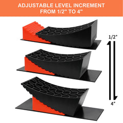 Reliancer anti-slip mats enhance traction under RV tires.