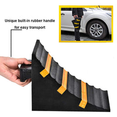 RELIANCER wheel chocks curved surface sit flush against wheel