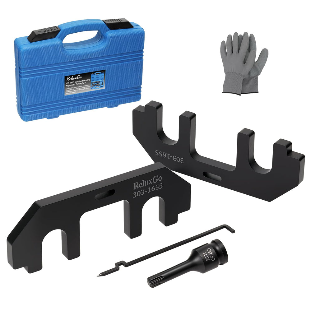 ReluxGo camshaft holding tool kit case for Ford 3.5L EcoBoost maintenance.