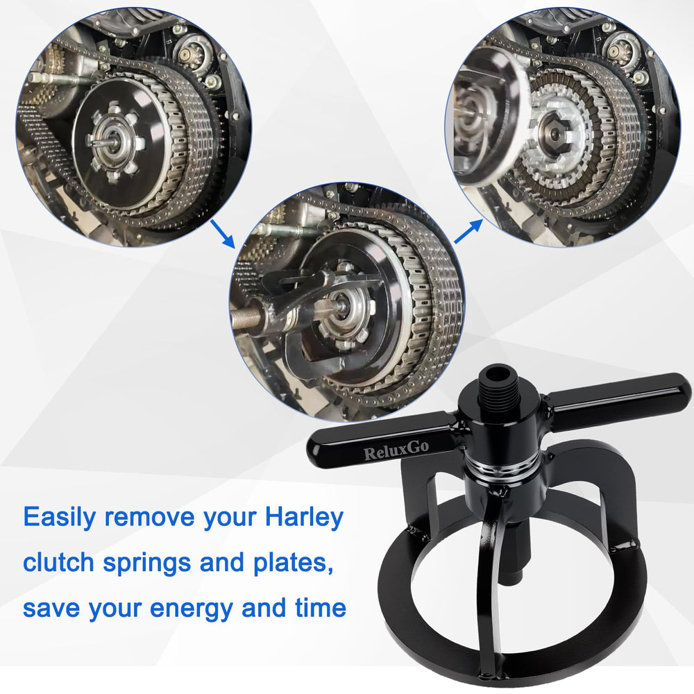 ReluxGo clutch compressor aids disassembly of clutch accessories.